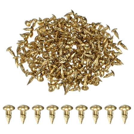 Uxcell 200-Pack Small Tiny Nails, 2.8mm x 10mm Brass Nails Hardware Round Head