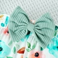 thumbnail image 4 of Bellafa Newborn Infant Girls 4Pcs Outfits Baby Girl Letters Ribbed Ruffle Romper+ Floral Pants+ Headband Hat Sets Fall Winter Clothes, 4 of 9