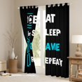 thumbnail image 3 of Homewish Abstract Gamer Black Out Curtains for Teens Boys Girls,Video Game Curtains Pack of 2 (42x63 Each),Black Blue White Bedroom Curtains,Breathable Home Decor, 3 of 6