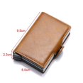 thumbnail image 2 of Anti Rfid Wallet Bank Id Credit Card Holder Wallet Leather Passes Aluminum Business Card Case Protector Cardholder Pocket Israel, 2 of 3