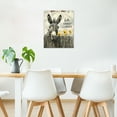 thumbnail image 3 of Farmhouse Donkey Wall Art Yellow Sunflower and Funny Donkey Inside Farm Fence Canvas Wall Art Hello Sweet Cheeks Framed Wall Art for Living Room Bedroom Bathroom Home Decor Ready to Hang,12x12 Inches, 3 of 7
