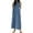 BU1, variant on Bohemian Denim Maxi Dress for Women Round Neck Loose Fit Long Sleeveless Pocket Casual Dress BU1 M