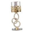 thumbnail image 1 of Abbracc Cylinder Crystal Candlestick, Shiny Decorative Romantic Creative Candle Holders 3 Rings, 1 of 7