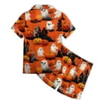 thumbnail image 4 of OJSFQUFP Girls Shorts Set Toddler Short Sleeve Print Shirts Tops Pants Outfits Button, 4 of 6