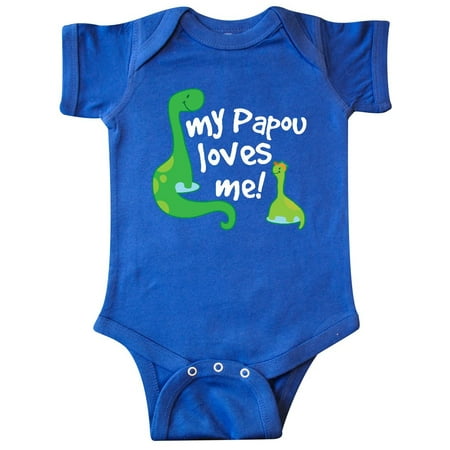 

Inktastic My Papou Loves Me dinosaur Gift Baby Boy Bodysuit