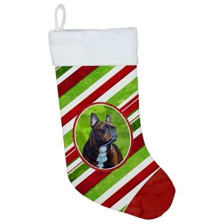 Carolines Treasures LH9250-CS French Bulldog Candy Cane Holiday Christmas Christmas Stocking LH9250 Large multicolor