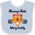 thumbnail image 3 of Inktastic Weightlifting Mommys Little Lifting Buddy Boys or Girls Baby Bib, 3 of 4