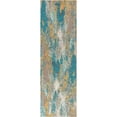 thumbnail image 6 of JONATHAN Y CONTEMPORARY POP 2 x 8 Runner Rug, Modern Abstract Vintage Waterfall - Blue/Brown/Orange, CTP106A-28, 6 of 10