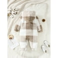 thumbnail image 3 of 12 Months Baby Boys One-piece Romper 18 Months Boys Bodysuit Toddler Boys Long Sleeve Hooded Bodysuit Apricot, 3 of 7