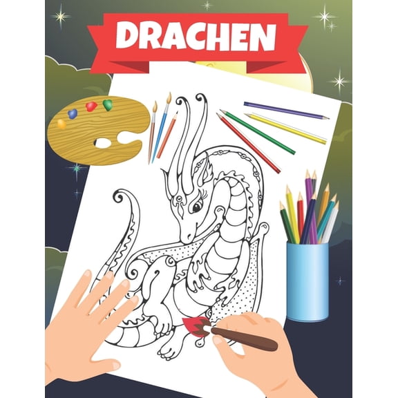 Drachen: Malbuch für Kinder ab 5 Jahren, (Paperback)