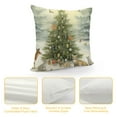 thumbnail image 4 of RUIYC Animals Throw Pillow Cover Snowman Vase Deer Dog Rabbit Bird Xmas Tree Pillow Case Square Winter Snowfield Pillowslip, Great for Sofa, Patio, bedroom Decor White, 4 of 5