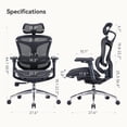 thumbnail image 3 of BeesClover Ergonomic Office Chair (Doro c300 Style), Big and Tall Desk Chair with 3D Armrests & Dynamic Lumbar Support, Adjustable High Back Mesh Computer Chair for Home Office, 3 of 9