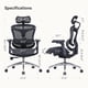 thumbnail image 3 of Yeshouse Silla de oficina ergonómica Doro c300, grande y alta con respaldo ajustable, reposabrazos 3D y soporte lumbar dinámico, de malla, ideal para oficina en casa, 3 of 9