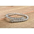 thumbnail image 3 of ADIRFINE 4MM 925 Solid Sterling Silver Cubic Zirconia Tennis Bracelet, 3 of 4
