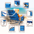 thumbnail image 3 of BOSSIN Backpack Beach Chairs for Adults,Portable Folding Camping Chair with Cup Holder & Towel Rack, 3 of 8