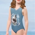 thumbnail image 4 of Maillot de Bain une Pièce pour Filles 3-14 Col en V Maillot Sans Manches, 4 of 5