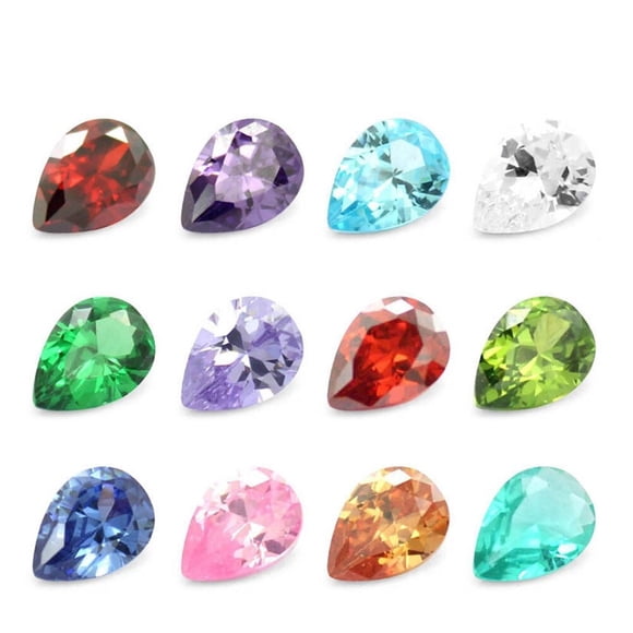 Milisten 12pcs Drop-shaped Jewel Gems for Arts Crafts Themed Party Decoration Accessories Children Activities (Assorted Color)