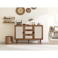 thumbnail image 2 of Llinc Store 2 Door 3 Drawer Cabinet, Accent Storage Cabinet, Suitable for Living Room, Bedroom, Dining Room, Study, Walnut, 2 of 9