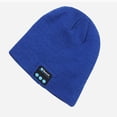 thumbnail image 4 of Bluetooth Beanie Hat Headphones Wireless Headset Winter Music Speaker Hat Knit Running Cap with Stereo Speakers & Mic Unique Christmas Tech Gifts for Women Mom Her Men Teens Boys Girls (Blue), 4 of 5