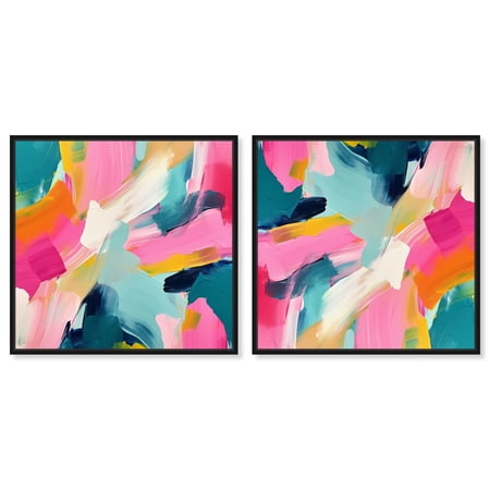 Art Remedy Dopamine Art Canvas 30 x 30 Black Frame Lucid Layers Set