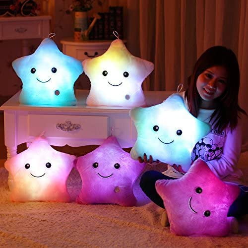 Led Star Pillow Pillow Luminous Led Night Light Star Shape Plush Pillow Stuffed Stuffed Toys