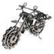 thumbnail image 2 of Modelo de motocicleta de metal antiguo hecho a mano, juguete para exhibición, regalo de cumpleaños gris, 2 of 9