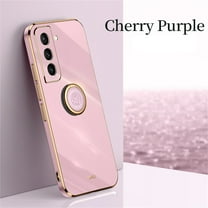 Tarise Luxury Plating Case for Samsung Galaxy A54 Cell Phone, Ring Holder Kickstand Full Camera Protection Drop Protection Women Girl Slim Fashion Electroplated Case Cover for Samsung A54 5G, Purple