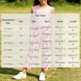 thumbnail image 3 of Girls 2PC Outfits Crop Ruffle Sleeve Ruched Side T-Shirts Rainbow Plaid Wide Leg Pants Sets Pink 5-7 Years, 3 of 7