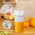 thumbnail image 4 of YOPTOP Mini Portable Blender Cup and Travel Lid 11.83 OZ BPA-Free Personal Blender With USB Charging  Type-c Charging Port Makes Smoothies and Shakes Creamy  Fruit Juicer for Kitchen  Trave,white, 4 of 7