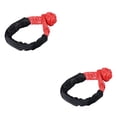 thumbnail image 2 of Scienceny Anillo de mosquetón de grillete suave, enganche de cuerda todoterreno, correa de camión portátil, cuerdas de remolque, ganchos de Rojo 2piezas, 2 of 6