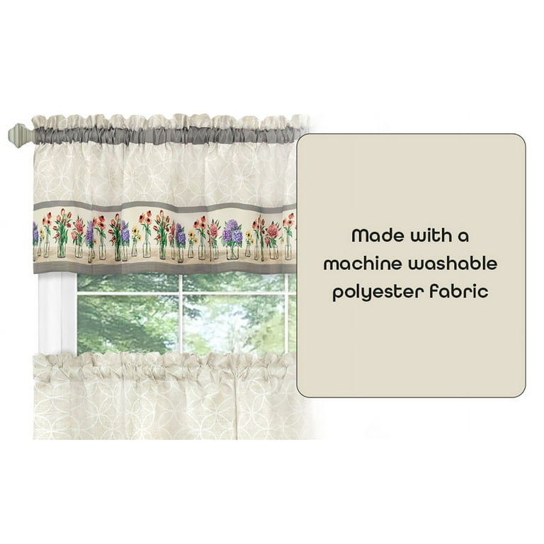 Achim Home Furnishings Tenda E Mantovana Home Sweet Home - Set Finestra Con Casette Per Uccelli, 147x61 Cm, Poliestere - 5