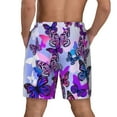 thumbnail image 4 of Uemuo Flying Butterflies Pattern Mens Swim Trunks Quick Dry Board Shorts with Mesh Lining, Stretch Beach Shorts Quick Dry No-Chafing Board Shorts-XX-Large, 4 of 9