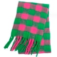 thumbnail image 1 of Bufanda grande y gruesa a cuadros para mujer, bufanda de gran tamaño a cuadros de colores, borla suave, chal grueso y cálido para otoño e invierno, 1 of 5