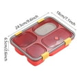 thumbnail image 2 of Moocorvic Bento Lunch Box for Insulated Food Storage with Compartment, Leakpoof Lunch Containers for Adults ,Red, 2 of 2