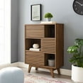 thumbnail image 7 of Modway Render Three-Tier Display Storage Cabinet Stand in Walnut, 7 of 7