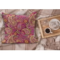 thumbnail image 2 of Paisley Fluffy Throw Pillow Cushion Cover, Vivid Design with Flowers Dots Leaves and Ornamental Patterns Art Print, Decorative Square Accent Pillow Case, 16" x 16", Multicolor, by Ambesonne, 2 of 5