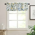thumbnail image 3 of Hokiten Rod Pocket Curtain Valance, Blue Yellow Spring Floral Farmhouse Window Valance for Living Room, Bedroom, Kitchen Summer Elegant Botanical Green 54"W x 18"L, 3 of 8