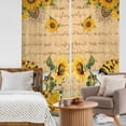 thumbnail image 3 of 2 Pack Sunflower Curtains for Bedroom 52x84 inch with Gnome - Sunflower Decorations and Spring Decorations for The Home, Yellow Kitchen Curtains and Valances Set, 3 of 5