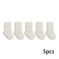 thumbnail image 2 of LYMAYTER ‌‌Toddler Infant Unisex Crew Socks Breathable Ankle 5 Pair for Girls Boys Adolescent 0-12Y, 2 of 8