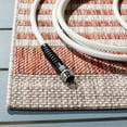 thumbnail image 3 of SAFAVIEH Courtyard Patrice Striped Indoor/Outdoor Area Rug, Red/Beige, 7'10" x 7'10" Round, 3 of 4