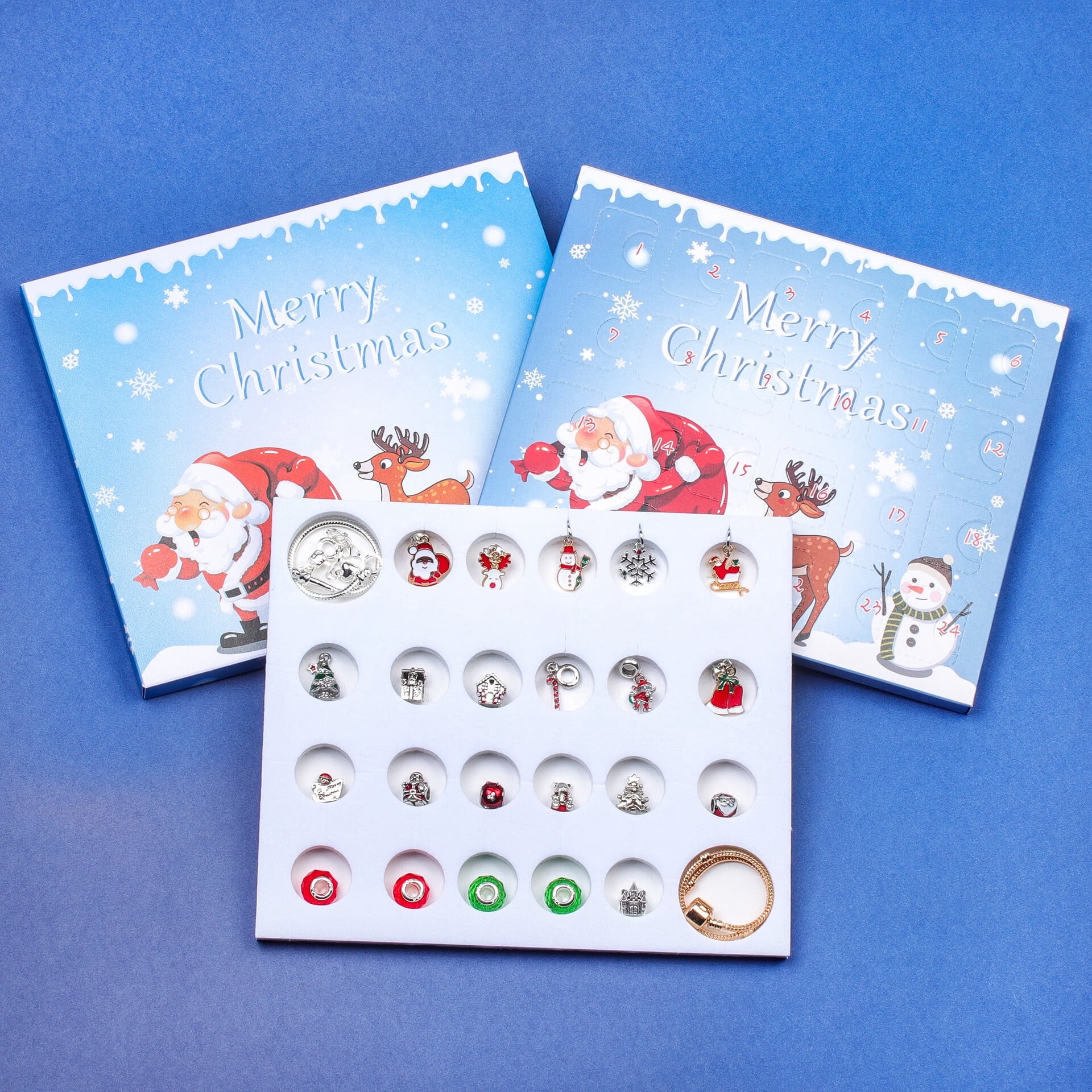 Sonernt Christmas Advent Calendar 2023 for Girls Charm Bracelets Making Kit for Kids Christmas Countdown Calendars