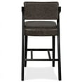 thumbnail image 4 of Home Square 2 Piece Faux Upholstery Wood Bar Stool Set in Blackwash, 4 of 11