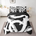 thumbnail image 2 of Homewish Teens Abstract 3D Stripes 7-Piece Twin Bedding Sets,Geometric Lines Bedding Comforter Set,Retro Vintage Breathable Sheet Sets,Luxury Bedroom Decor,Reversible, 2 of 8