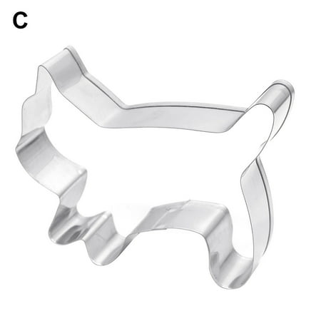 

Yesbay Cookie Cutter Stainless Steel Cats Shape Biscuit Cookie Cutter Mold Fondant Cake Baking Tool