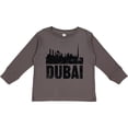 thumbnail image 3 of Inktastic Dubai City Skyline with Grunge Boys or Girls Long Sleeve Toddler T-Shirt, 3 of 5