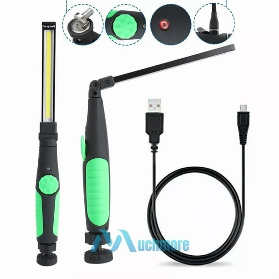 Rechargeable Cob Led Slim Work Light Flashlight Lamp Bar 100000Lm Magnetic Base