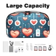 thumbnail image 3 of Valentine's Day Tech Gear Oxford Cloth Waterproof Charger Organizer Case for Electronic Devices Storage - Hard Drive Case, Cord Organizer, Travel Cord Organizer Case - 5.9x9.44x3.14 in, 3 of 6