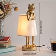 thumbnail image 6 of Frog Table Lamp, 12W E12 Base Candelabra Light Bulb, 3-Way Color Changing Warm, Cool, Daylight, Resin & Metal & PVC Material, Black Desk Lamp for Bedroom, Room Decor[Golden], 6 of 8