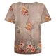 thumbnail image 4 of Blusa Camisas Blusa con estampado floral en 3D Camisas Estilo étnico Mujer Ropa diaria (Caqui XXL) Ygjytge para Mujer Caqui T XXL, 4 of 8