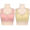 thumbnail image 3 of 2PC Women‘s Front  Side Buckle Lace Edge Without Steel Ring Movement Seamless Gathering Adjustment Yoga Sleep Large Bra, 3 of 3